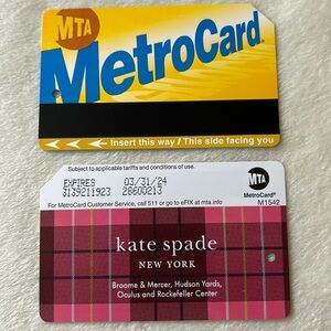 Pink Limited Edition Kate Spade New York MTA Plaid MetroCard #1923